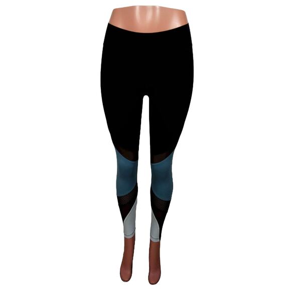 Pink Victoria's Secret Ultimate black and light blue leggings size XS - Picture 1 of 5